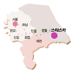 서울에서 오는 지도